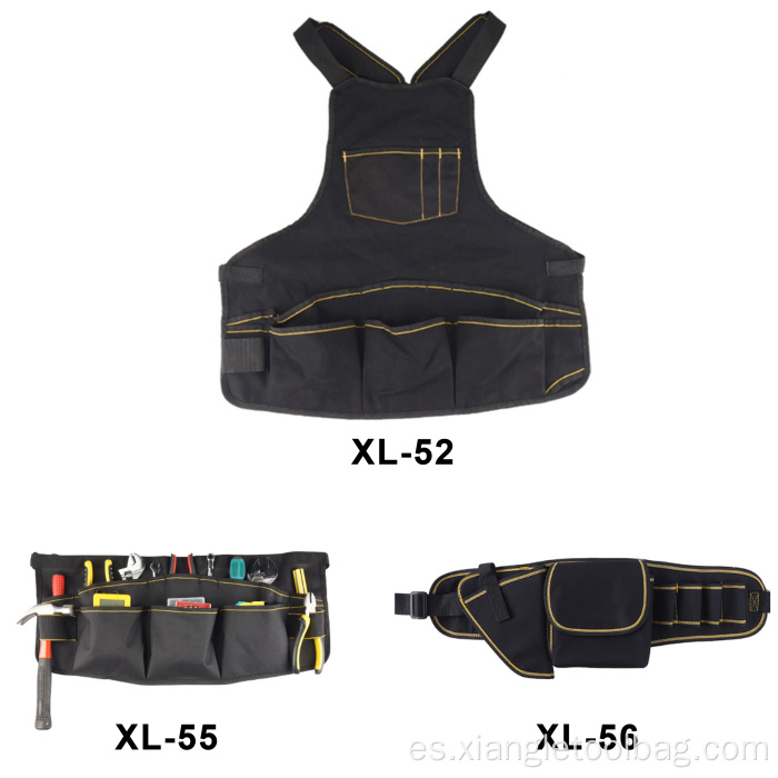 Bolso de cinturón de herramientas electricistas impermeables con 3 bolsas